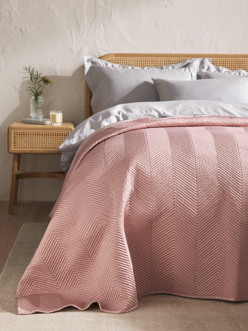 John Lewis Linear Quilted Bedspread 220 x 220cm, imported from the UK