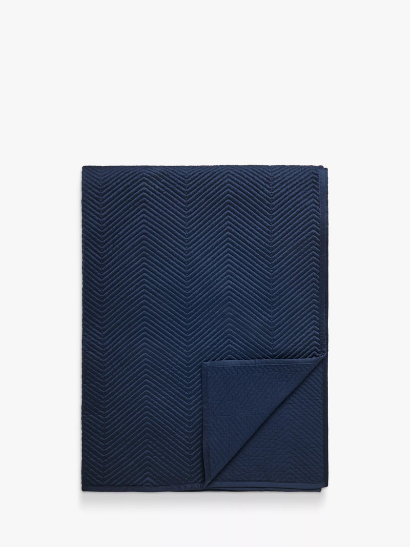 John Lewis Boutique Hotel Linear Quilted Bedspread - Horizon