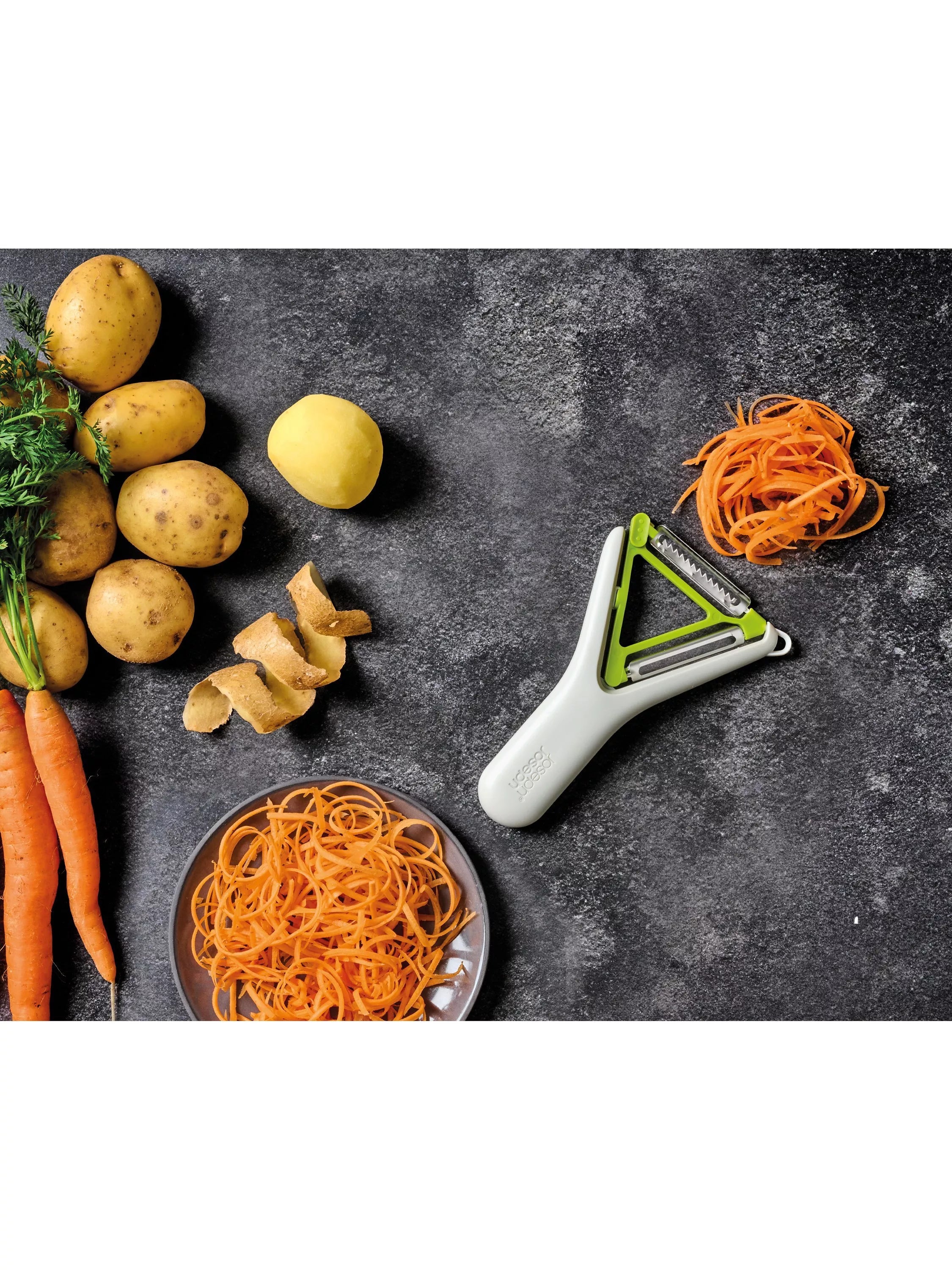 Joseph Joseph 2-in-1 peeler with straight and julienne blades, UK version