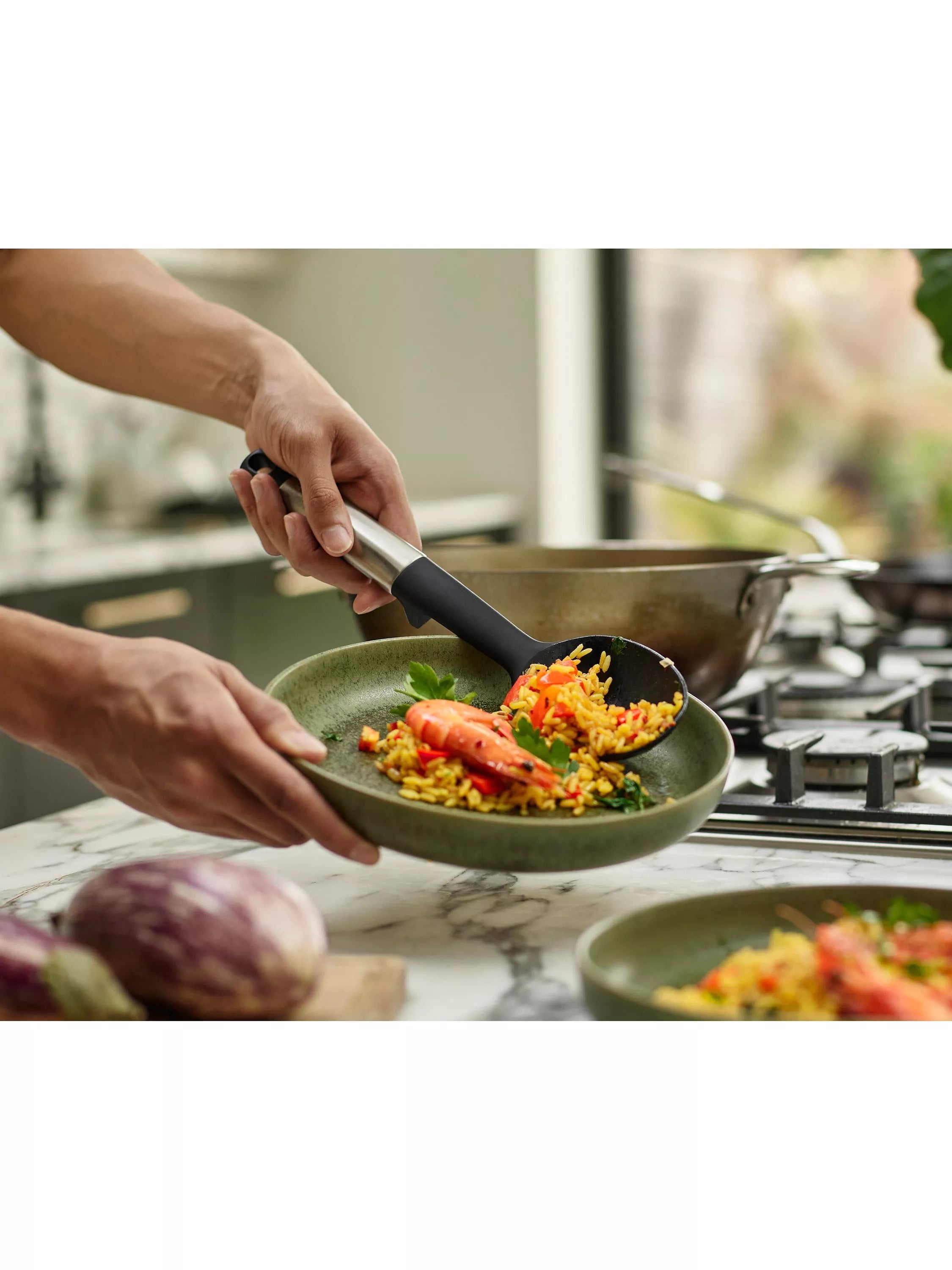 Joseph Joseph silicone spoon silver black, imported from the UK