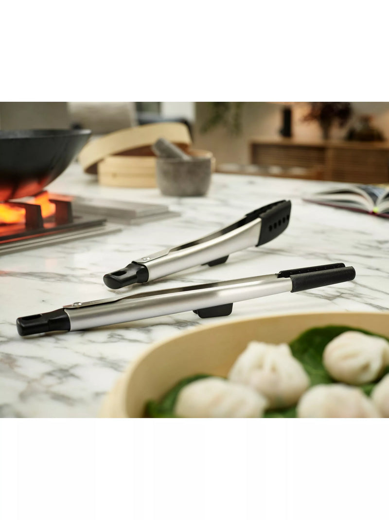 Joseph Joseph silicone head stainless steel tong set, 2 piece, UK version