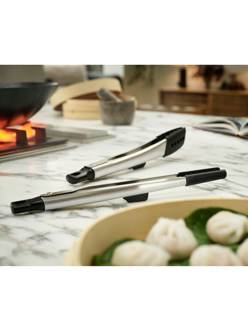 Joseph Joseph silicone head stainless steel tong set, 2 piece, UK version