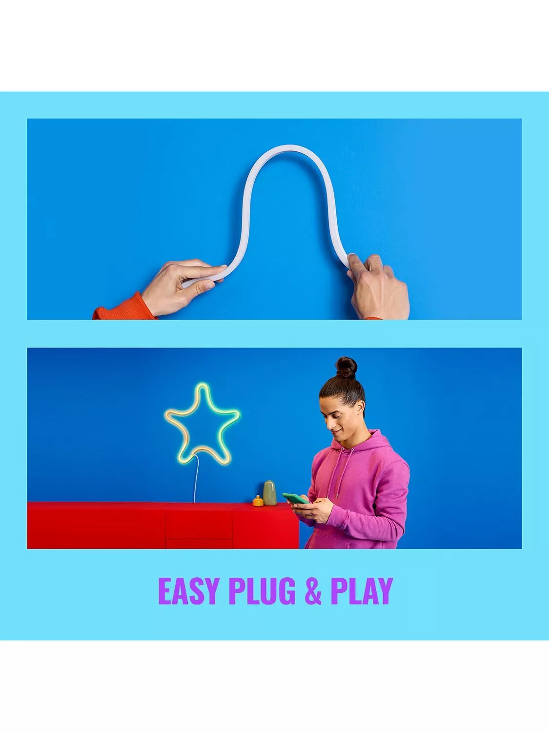 WiZ smart LED neon flex strip 3m (British brand)