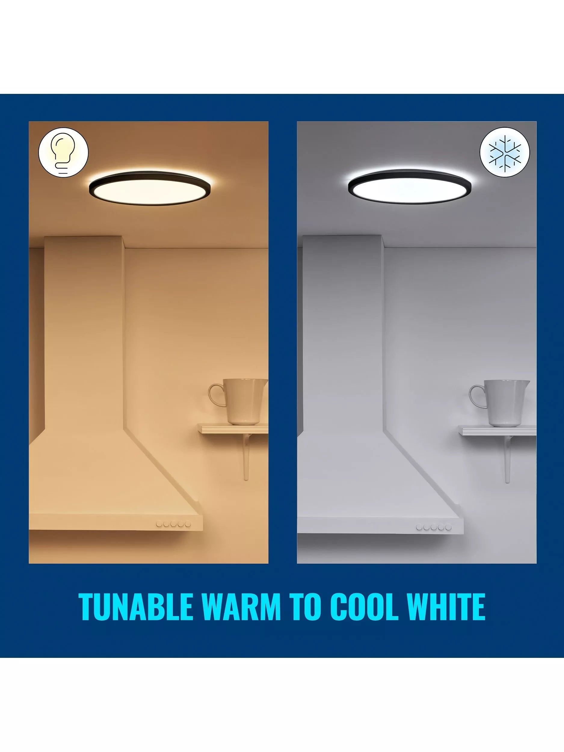 WiZ Smart LED SuperSlim Ceiling Light 43cm, imported from the UK