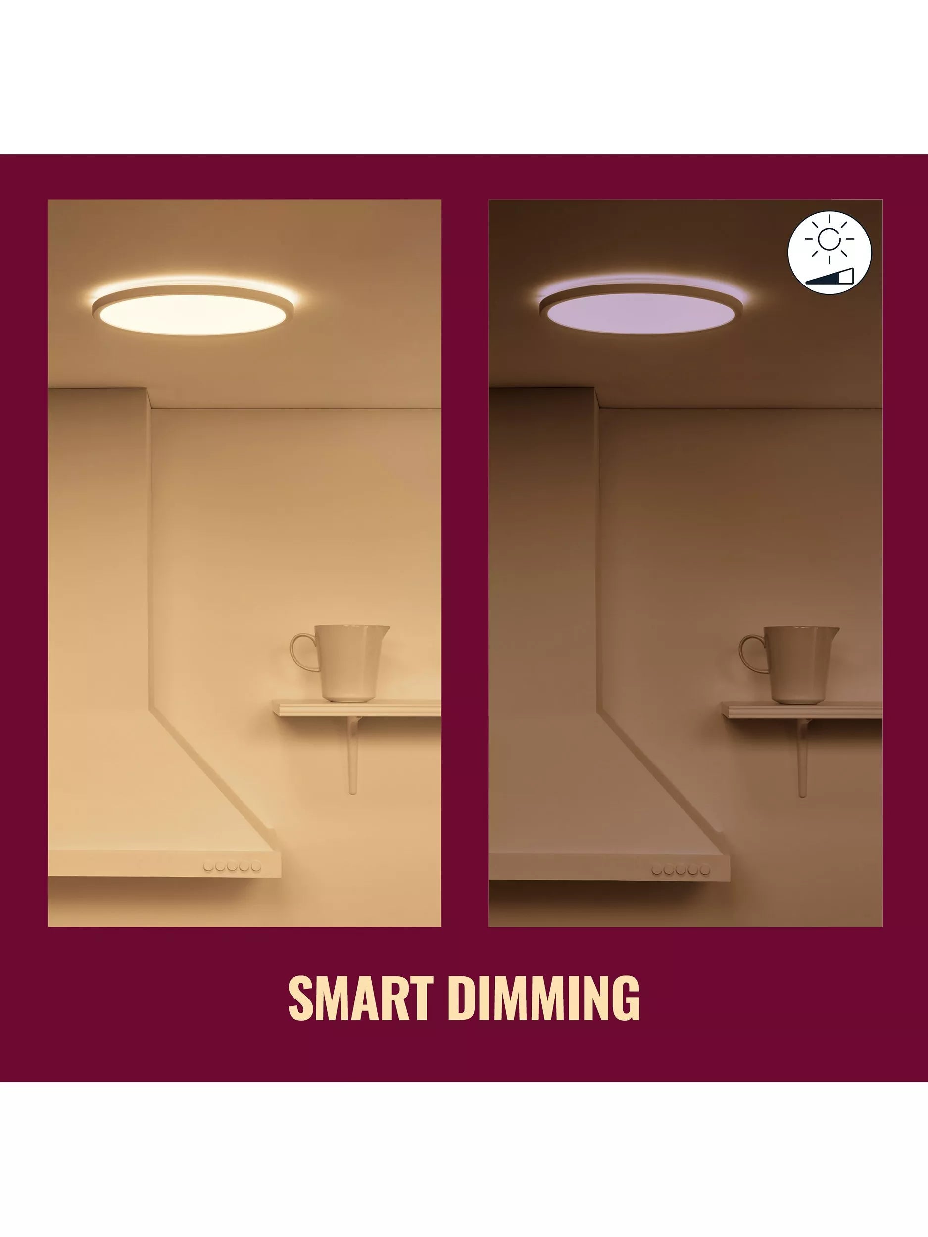 WiZ Smart LED Rune dual zone tunable white ceiling light 40cm - British product