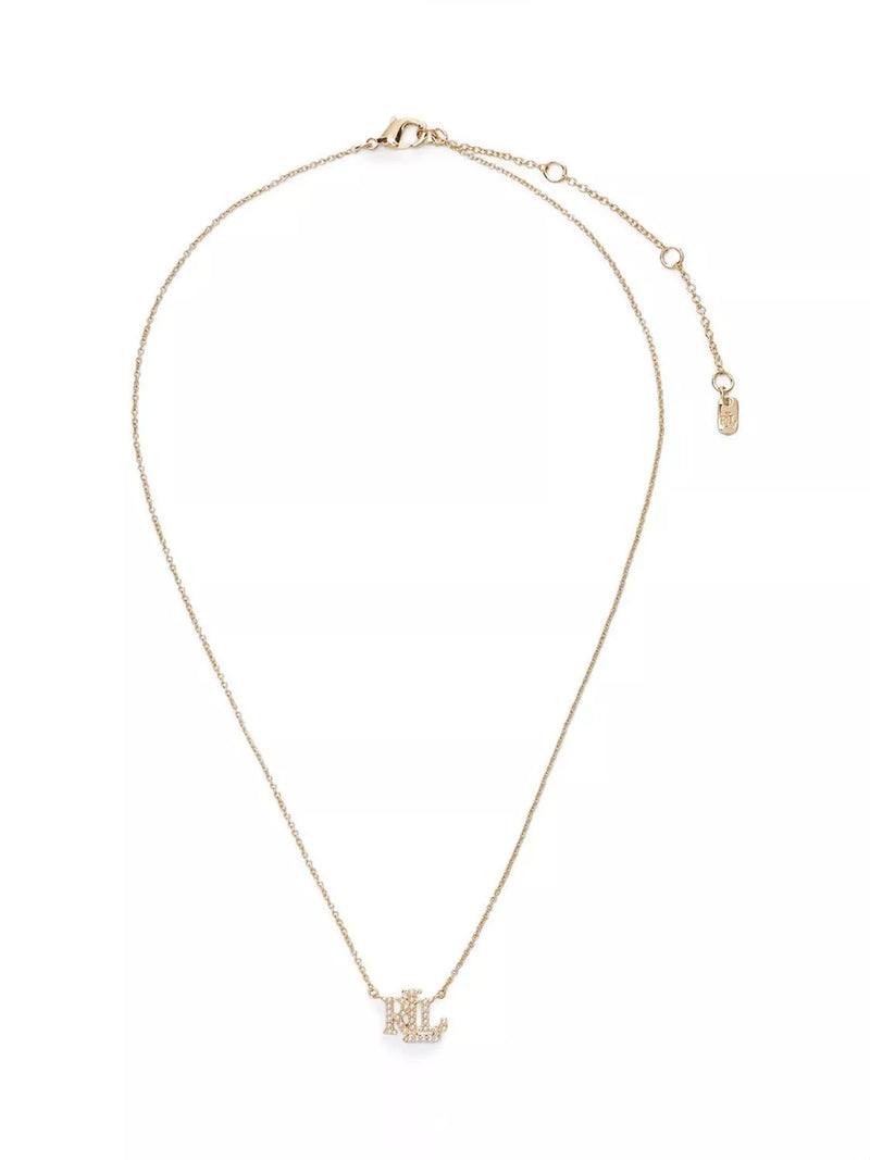 Lauren Ralph Lauren faux pearl pendant necklace 40.5cm gold toned, UK version