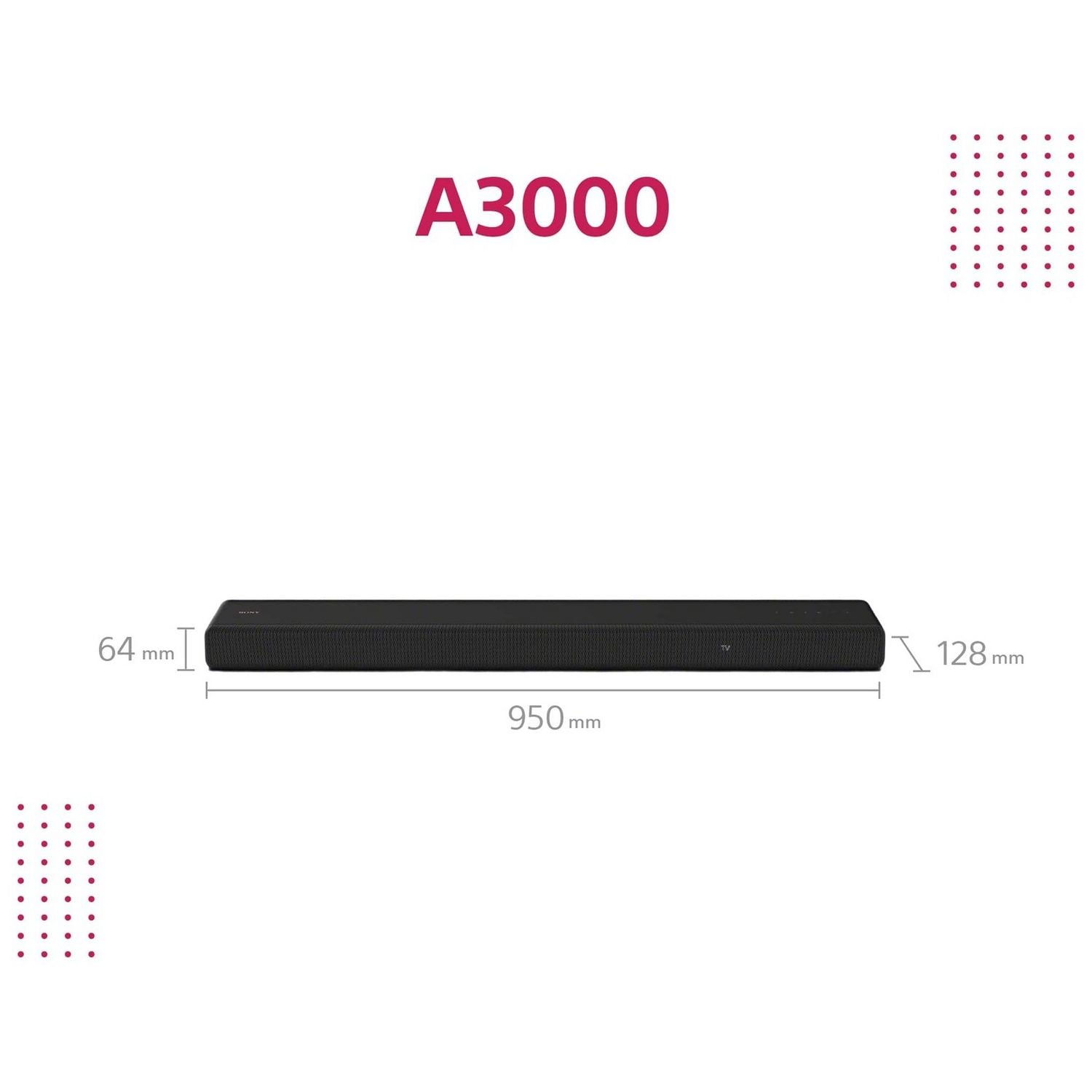 Sony HTA3000 3.1 channel soundbar - British product