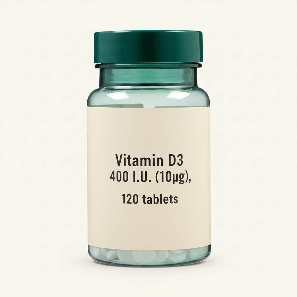 Holland & Barrett Vitamin D3 400 IU 120 Tablets, UK version