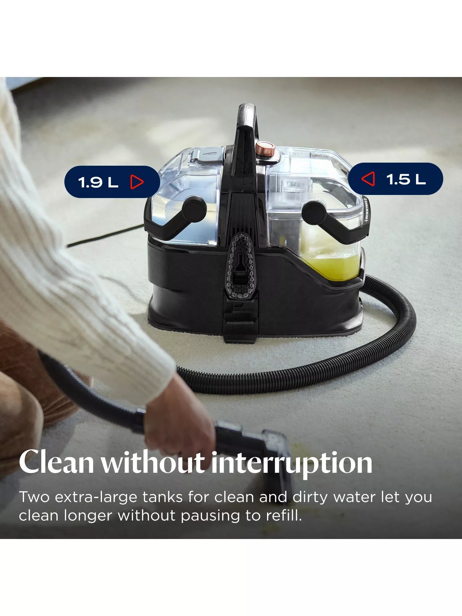 BISSELL SpotClean Hydrosteam steam spot cleaner black copper (British brand)