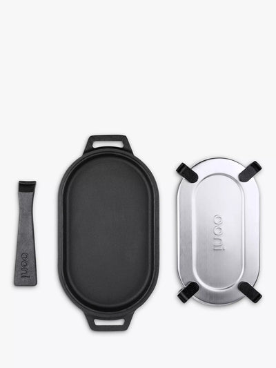John Lewis Ooni Outdoor Oven Cast Iron Sizzler Pan with Stainless Steel Trivet- Buy online at McGrocer