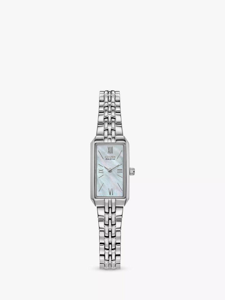 Citizen EG2691-57D Women's Eco-Drive Mother of Pearl Dial Bracelet Strap, Silver