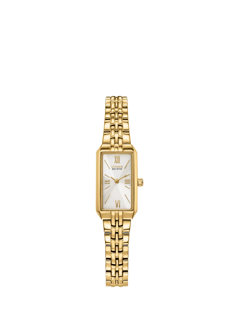 Citizen women's rectangular gold watch 26mm, imported from the UK