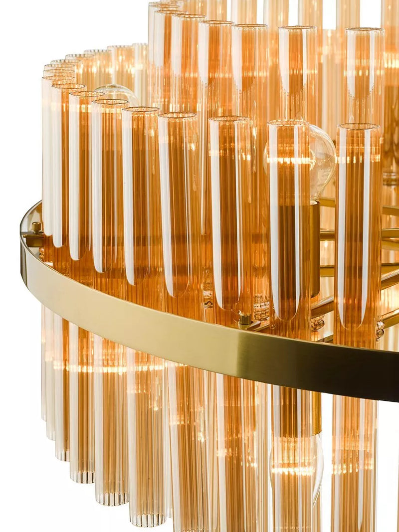 Där Imani glass pendant ceiling light brass champagne, UK version