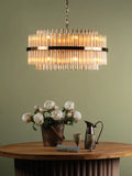 Där Imani glass pendant ceiling light brass champagne, UK version