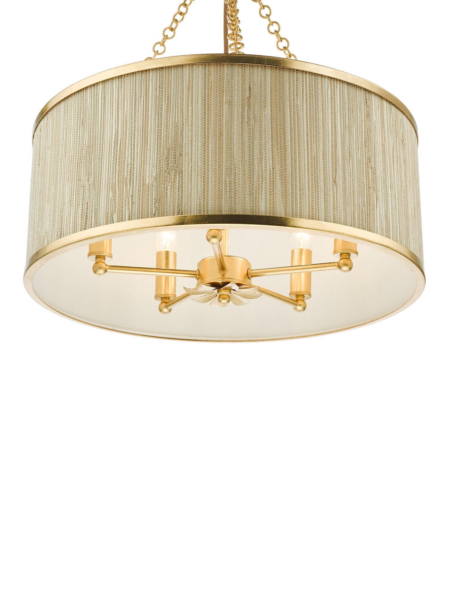 Där five arm pendant ceiling light in gold (British brand)