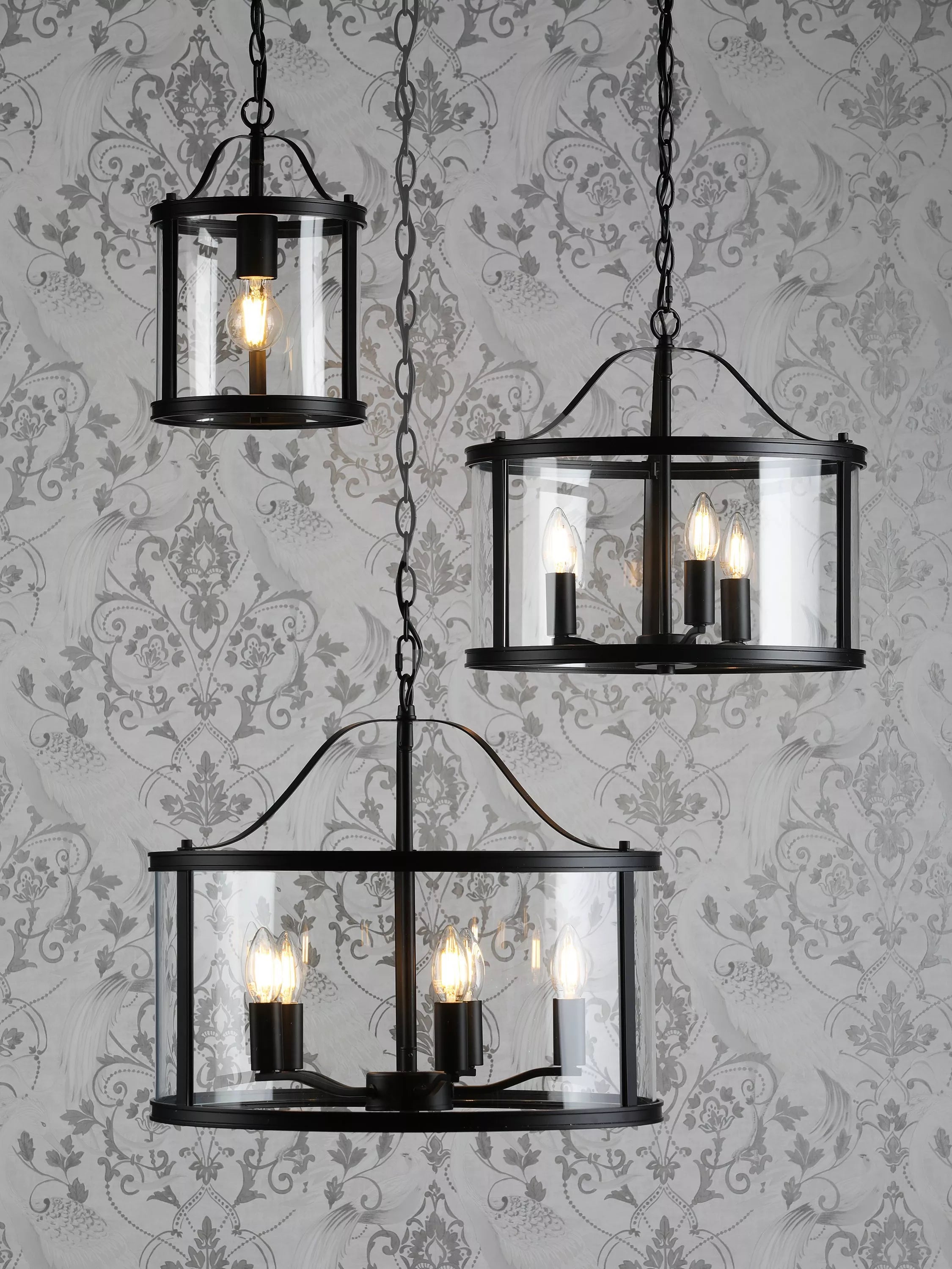 Laura Ashley pendant ceiling light black (British brand)