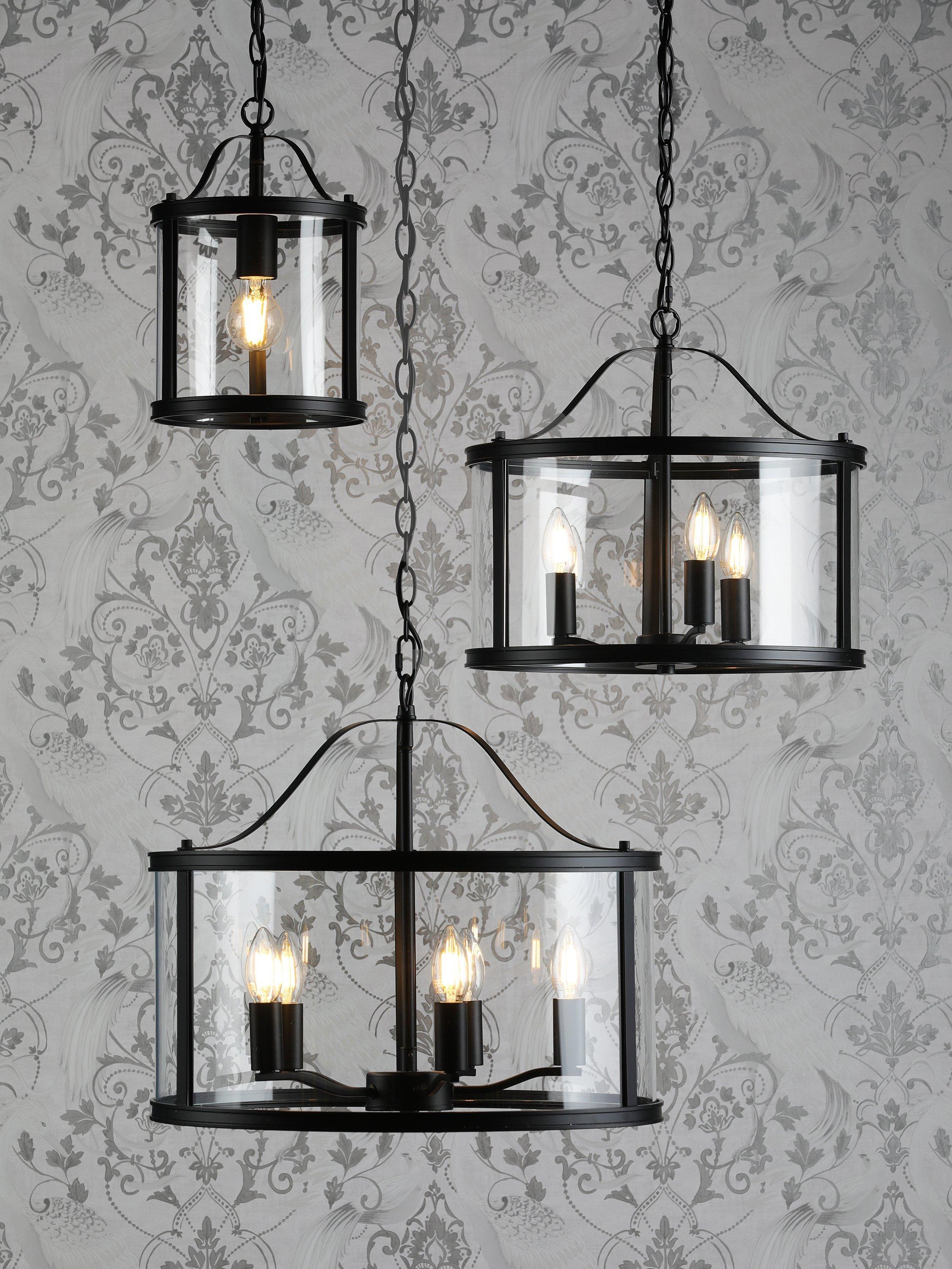 Laura Ashley Harrington pendant ceiling light black, imported from the UK