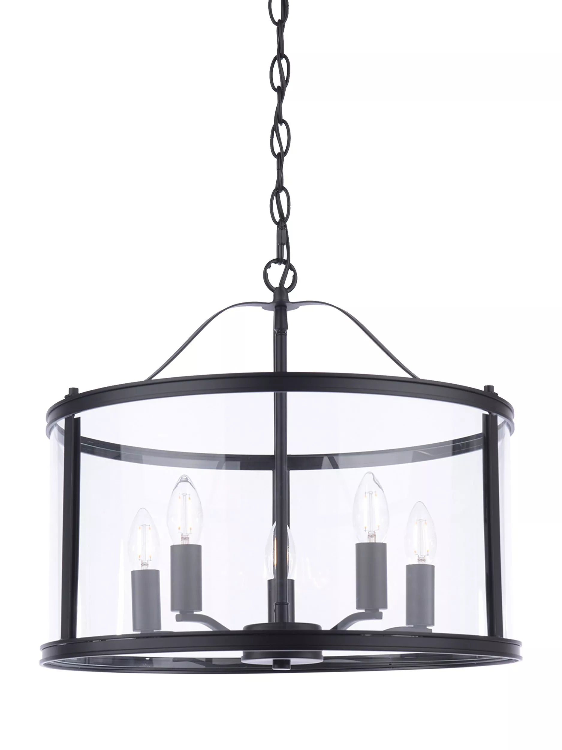 Laura Ashley pendant ceiling light black 5 arm - British product