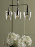 Laura Ashley Ockley chrome 3 pendant bar ceiling light (British brand)