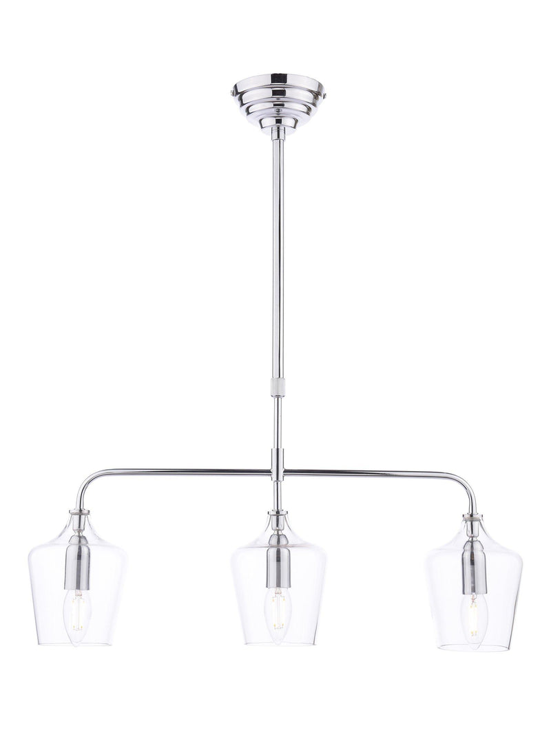 Laura Ashley Ockley chrome 3 pendant bar ceiling light (British brand)