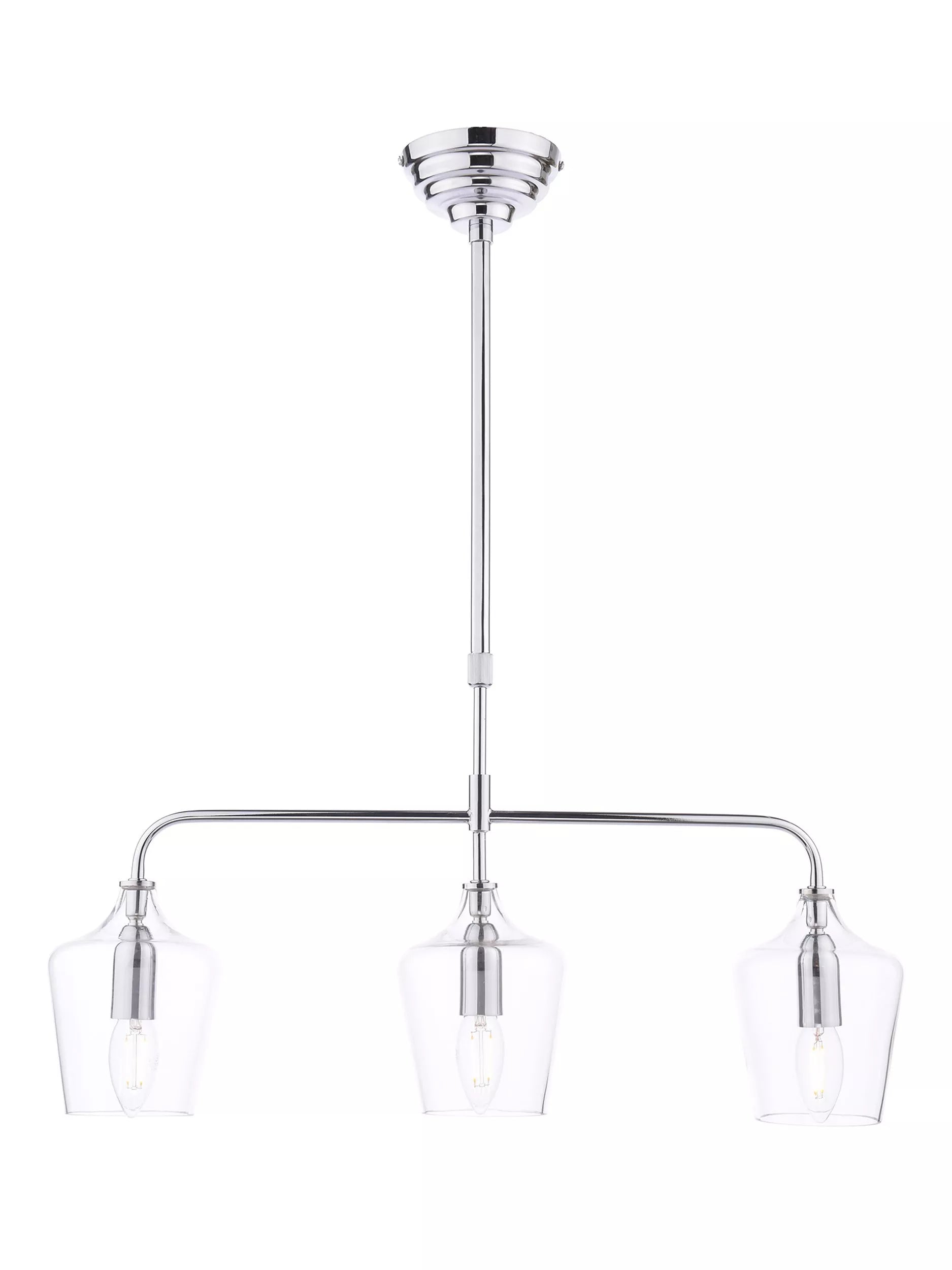 Laura Ashley Ockley chrome 3 pendant bar ceiling light (British brand)