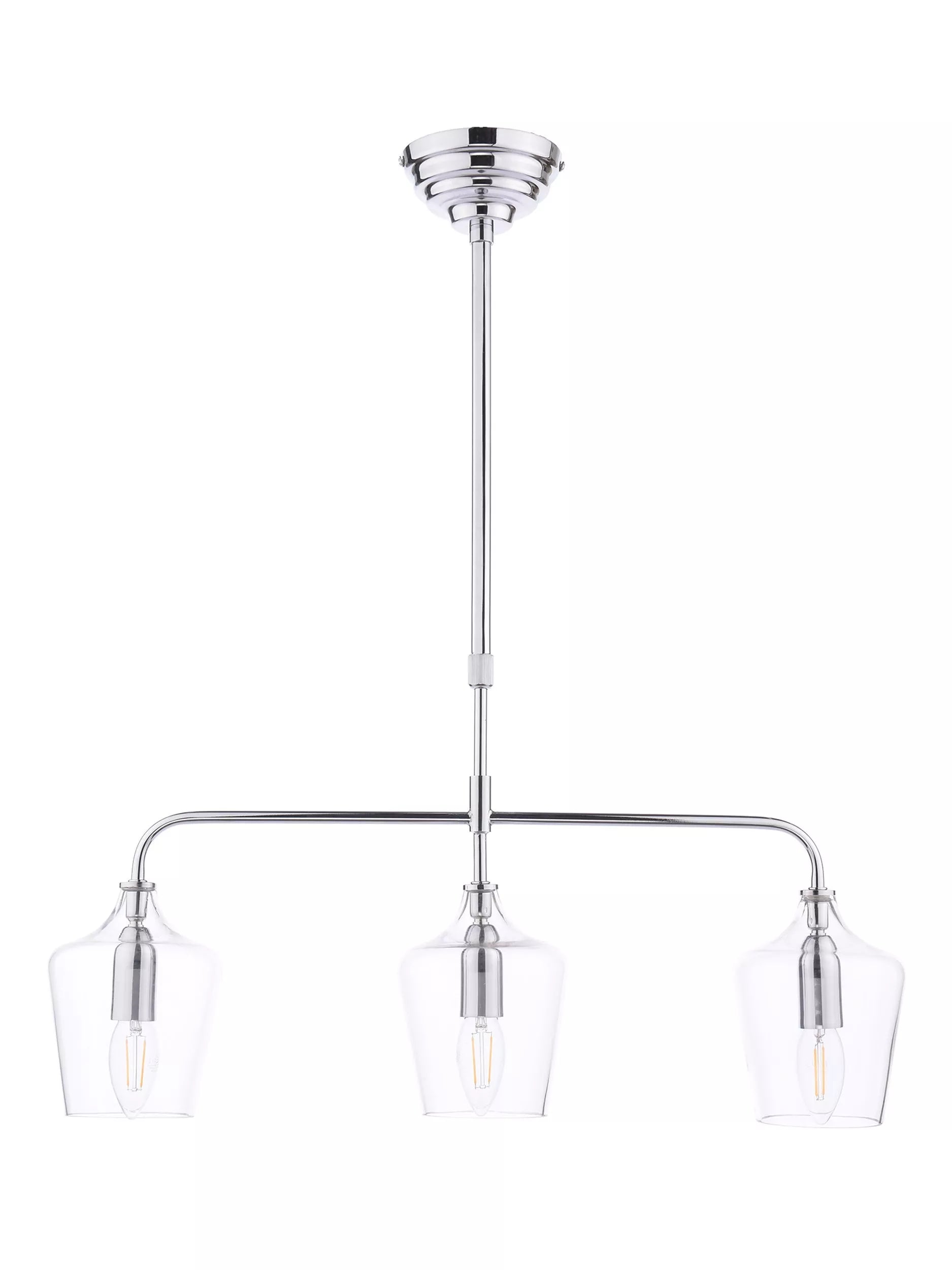 Laura Ashley Ockley chrome 3 pendant bar ceiling light (British brand)