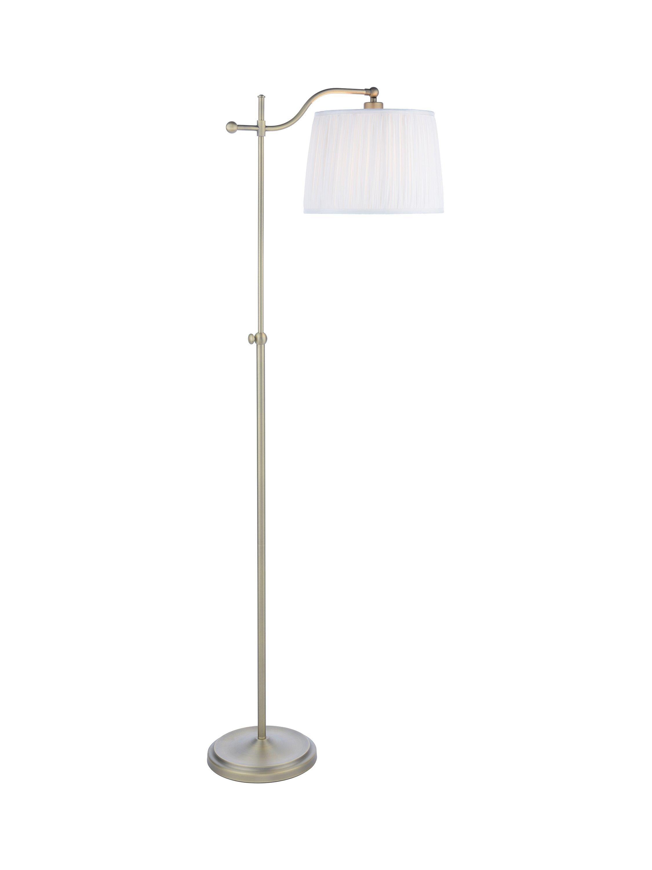 Laura Ashley goldene Schreibtisch-Stehlampe mit plissiertem Schirm, importiert aus Großbritannien