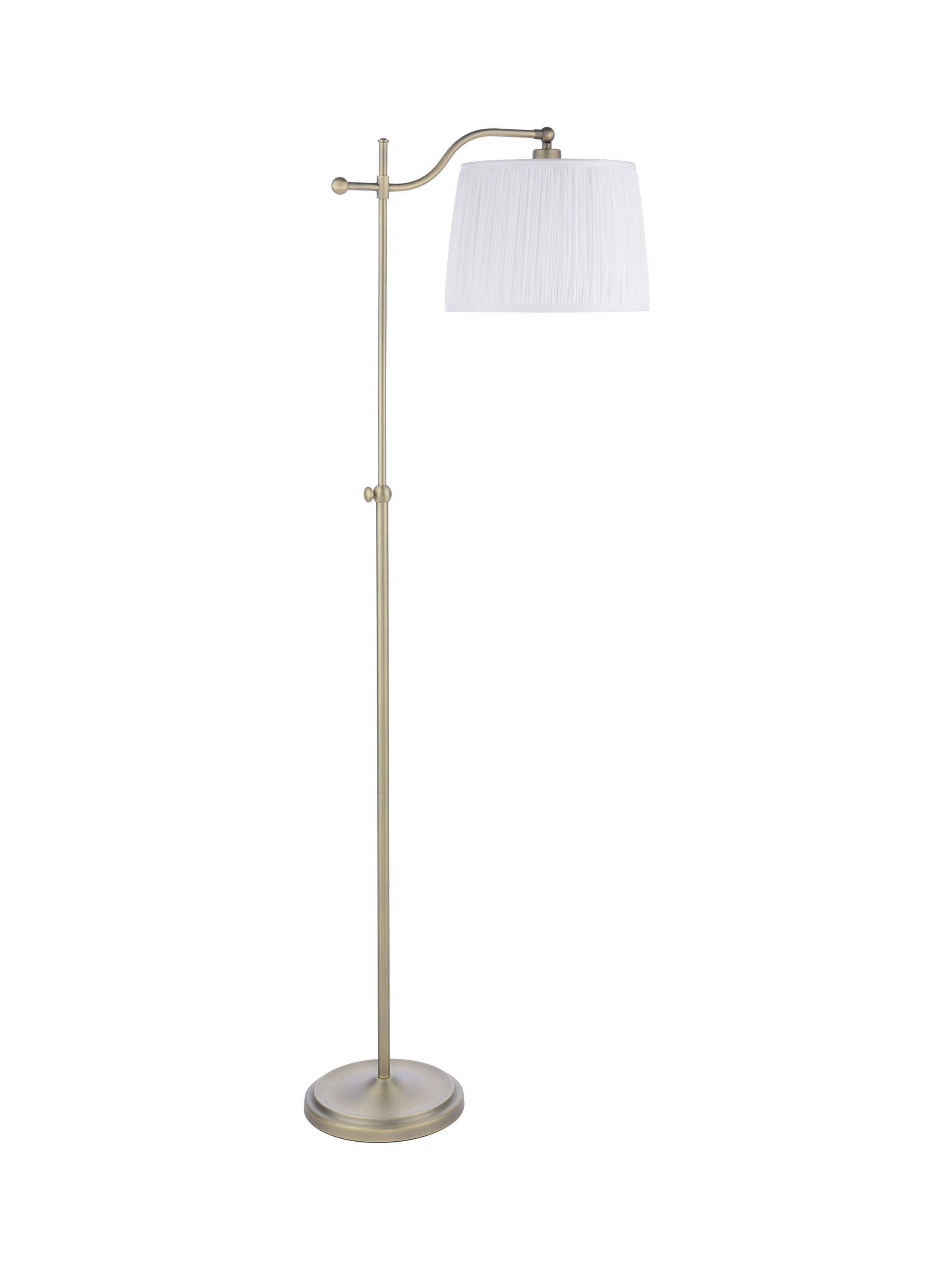 Laura Ashley goldene Schreibtisch-Stehlampe mit plissiertem Schirm, importiert aus Großbritannien