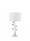 Laura Ashley Lyndale silver table lamp with drum shade, imported from the UK