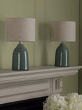 Laura Ashley table lamp set blue ceramic (British brand)