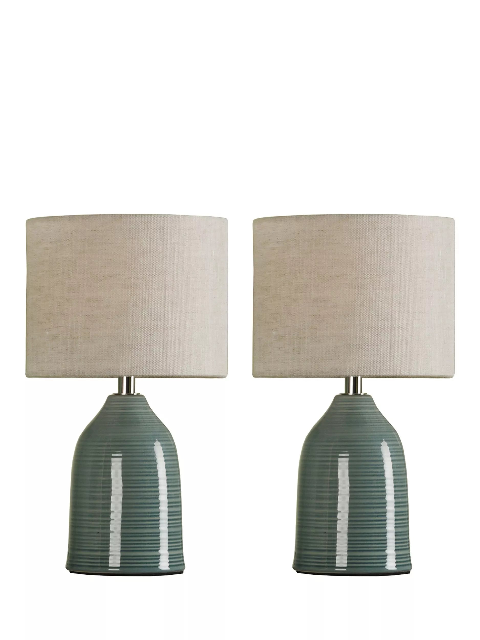 Laura Ashley table lamp set blue ceramic (British brand)