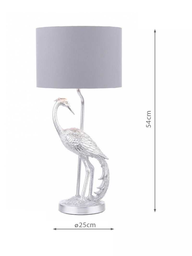 Laura Ashley Tregaron stalk table lamp silver, UK version