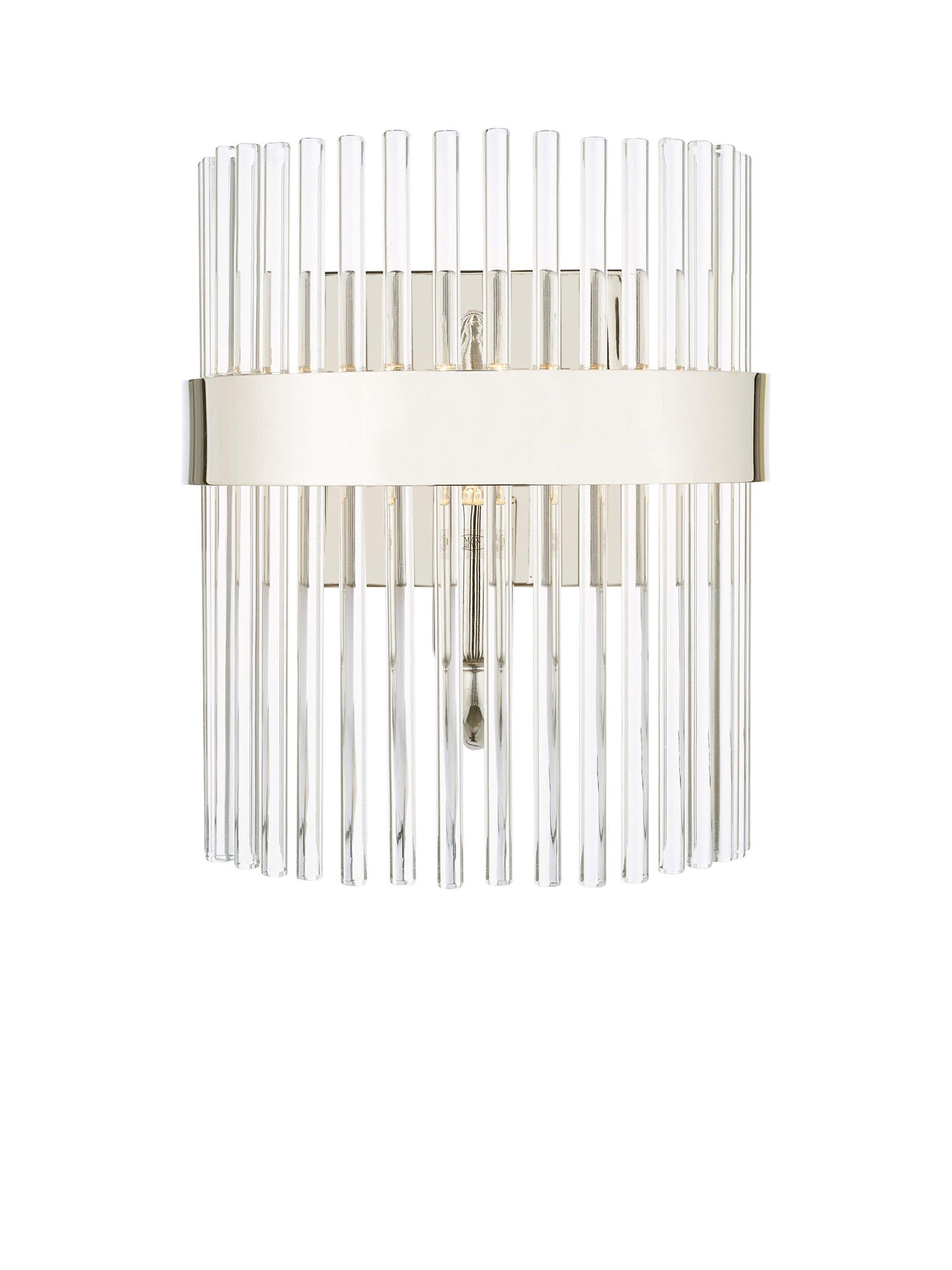 Laura Ashley Alexa Wall Light in Polished Nickel, UK version