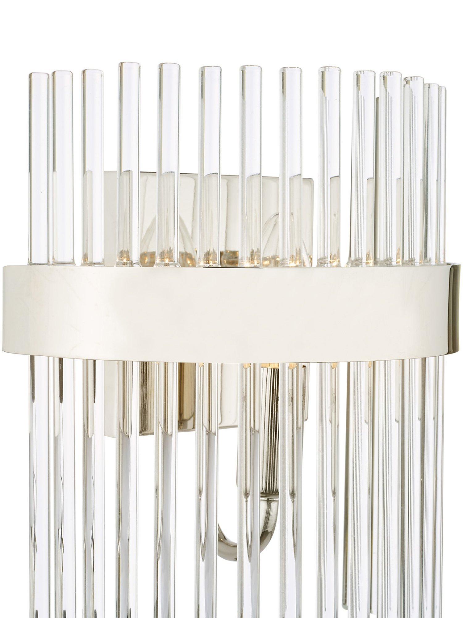 Laura Ashley Alexa Wall Light in Polished Nickel, UK version