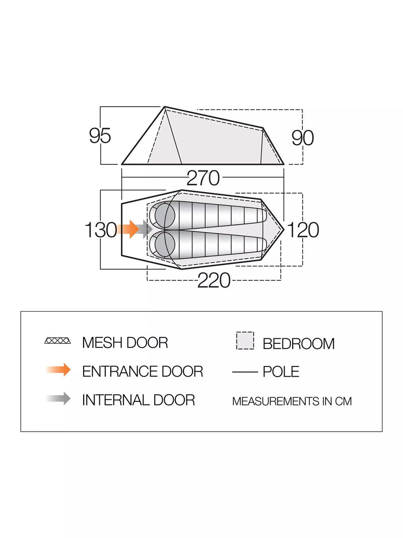 Vango Soul 200 poled tent, UK version
