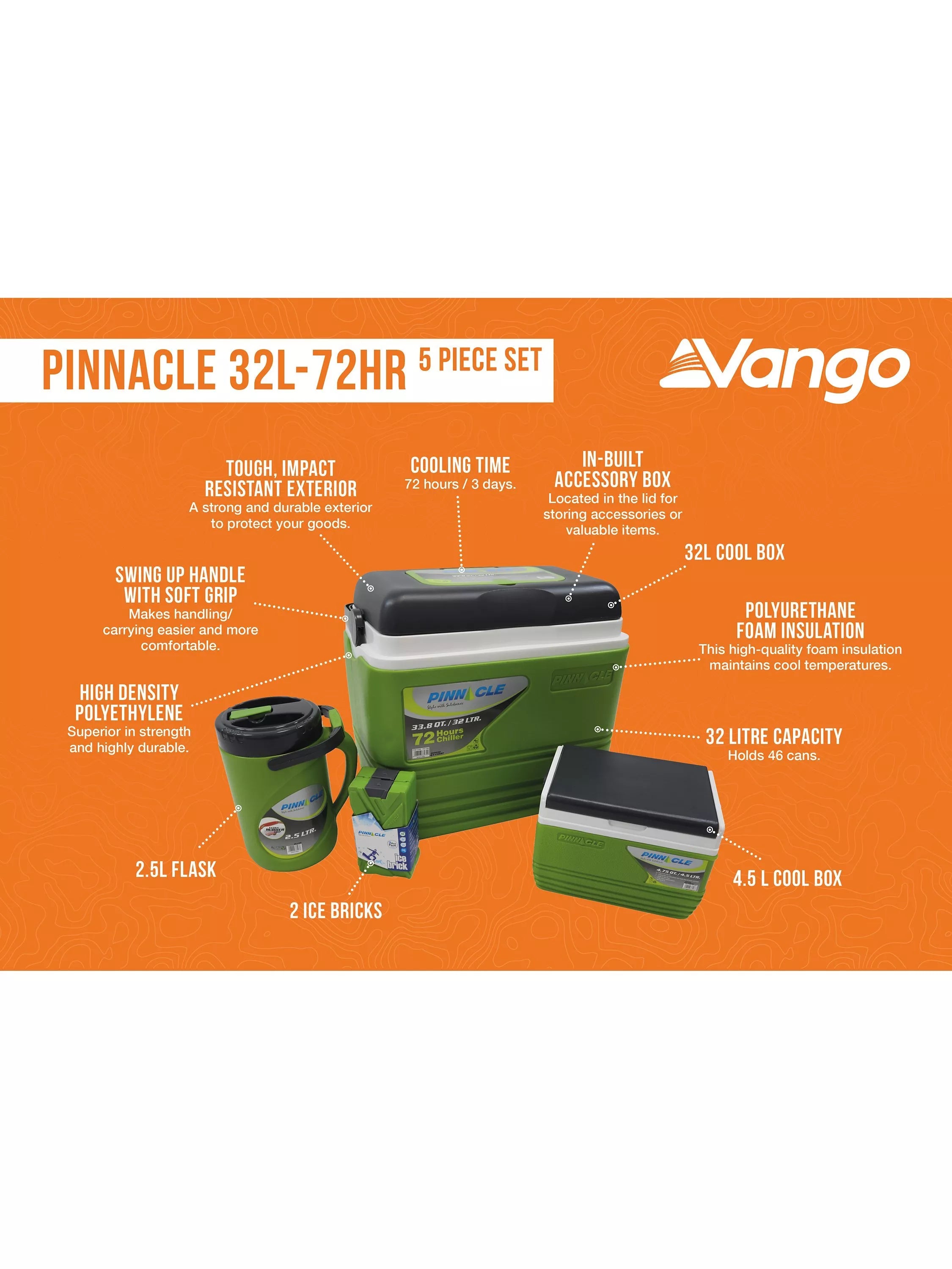 Vango Pinnacle 32L cool box set, UK version