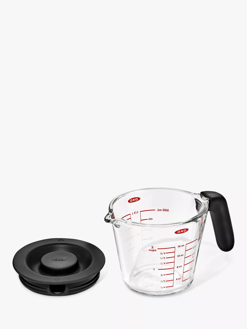 OXO glass measuring jug with lid 500ml - British product