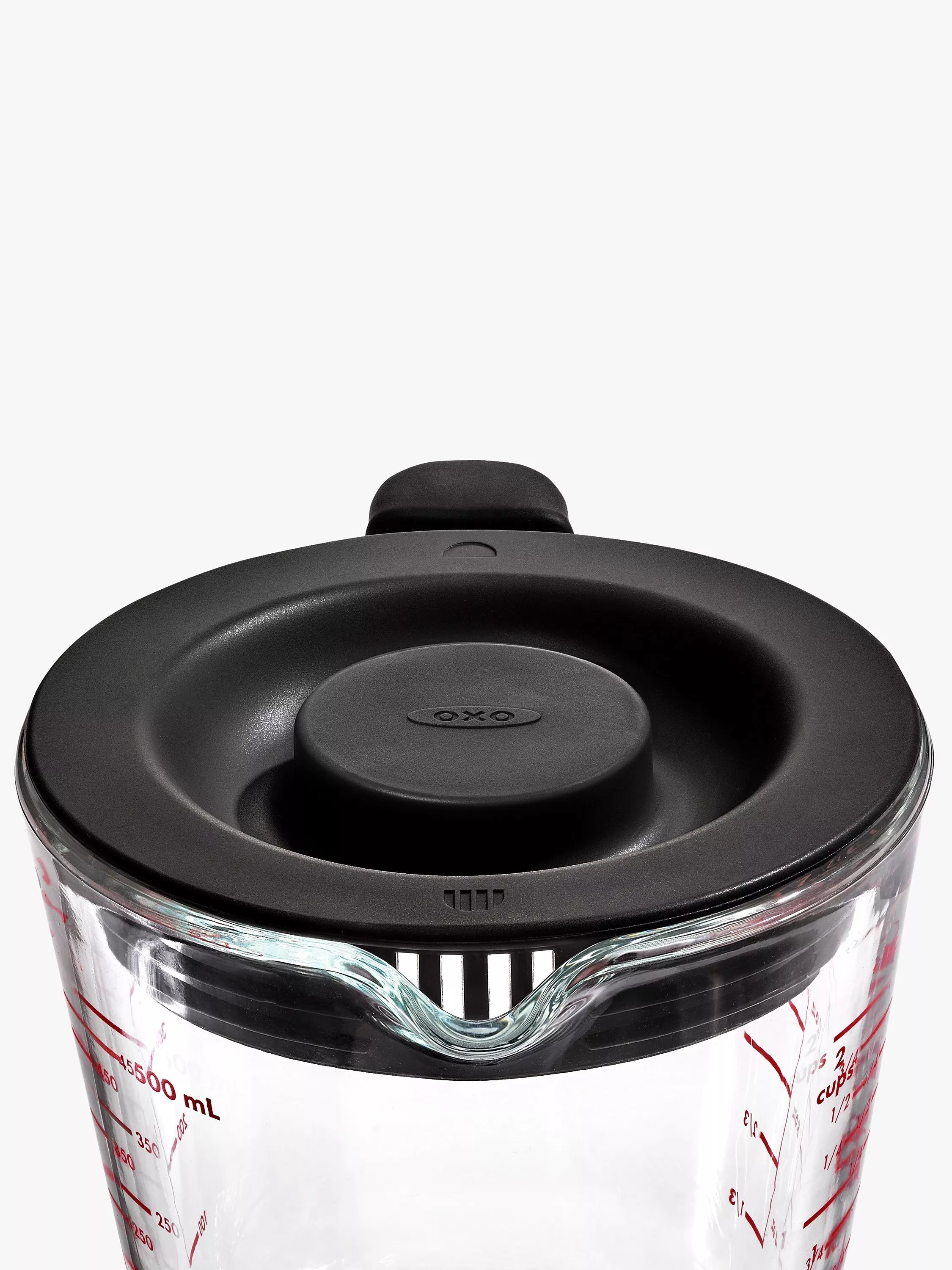 OXO glass measuring jug with lid 500ml - British product