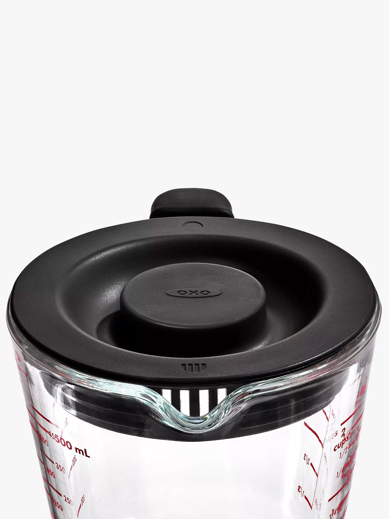 OXO glass measuring jug with lid 500ml - British product