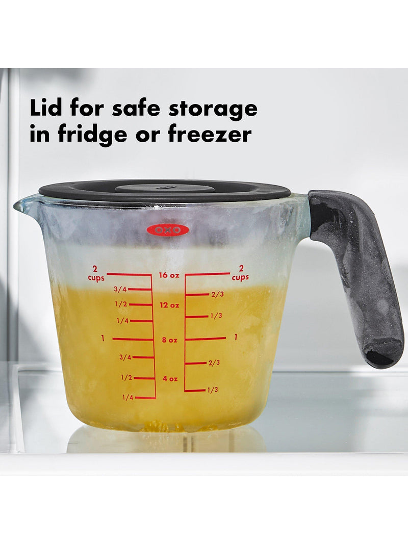 OXO glass measuring jug with lid 500ml - British product