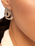UNOde50 silver plated drop earrings 3.1cm UK version