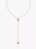 UNOde50 lange Y-Halskette vergoldet 98cm