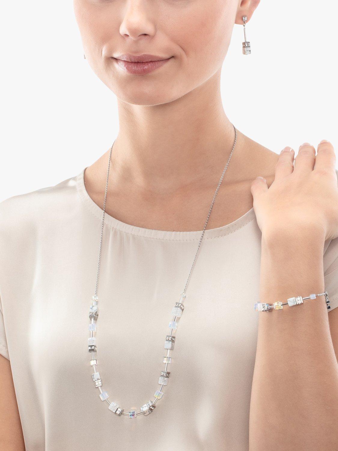 COEUR DE LION Swarovski crystal toggle necklace 74cm, UK version
