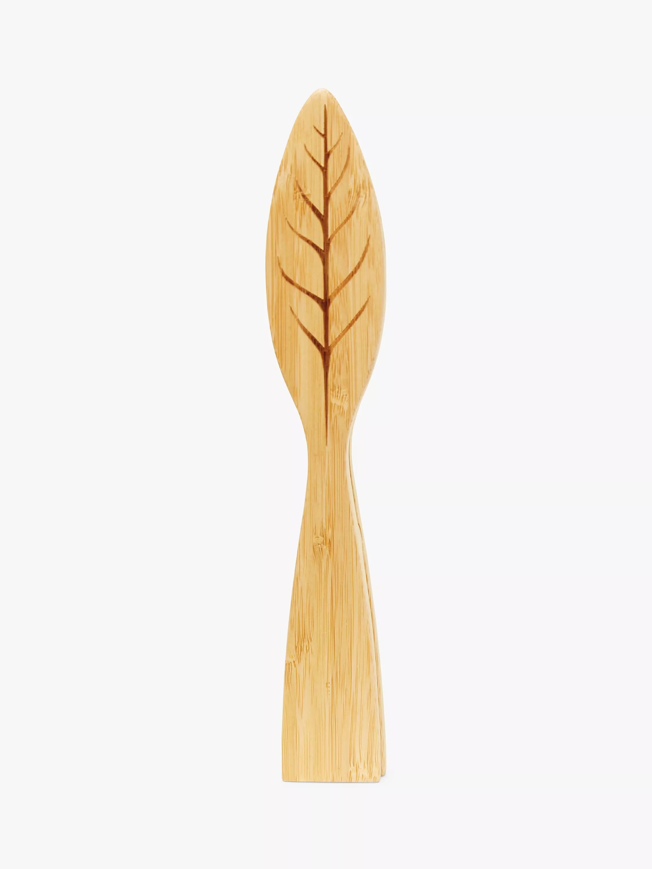 Kikkerland Bamboo Leaf Cleaning Tongs Neutral, UK version