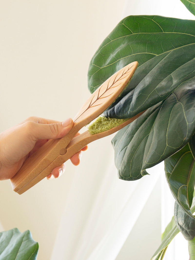 Kikkerland Bamboo Leaf Cleaning Tongs Neutral, UK version