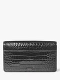 Aspinal of London Mayfair croc effect leather clutch bag, UK version
