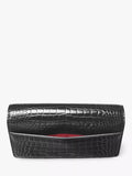 Aspinal of London Mayfair croc effect leather clutch bag, UK version