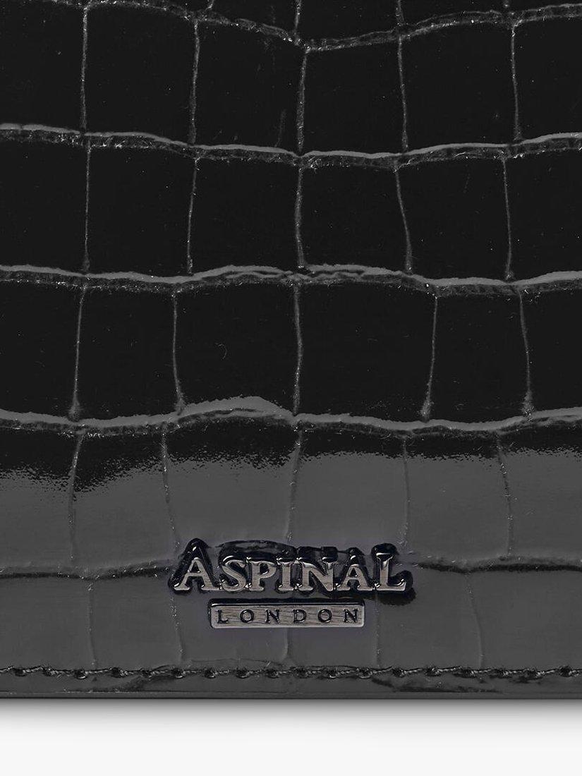 Aspinal of London Mayfair Kroko-Effekt Lederkupplungs-Tasche, UK-Version