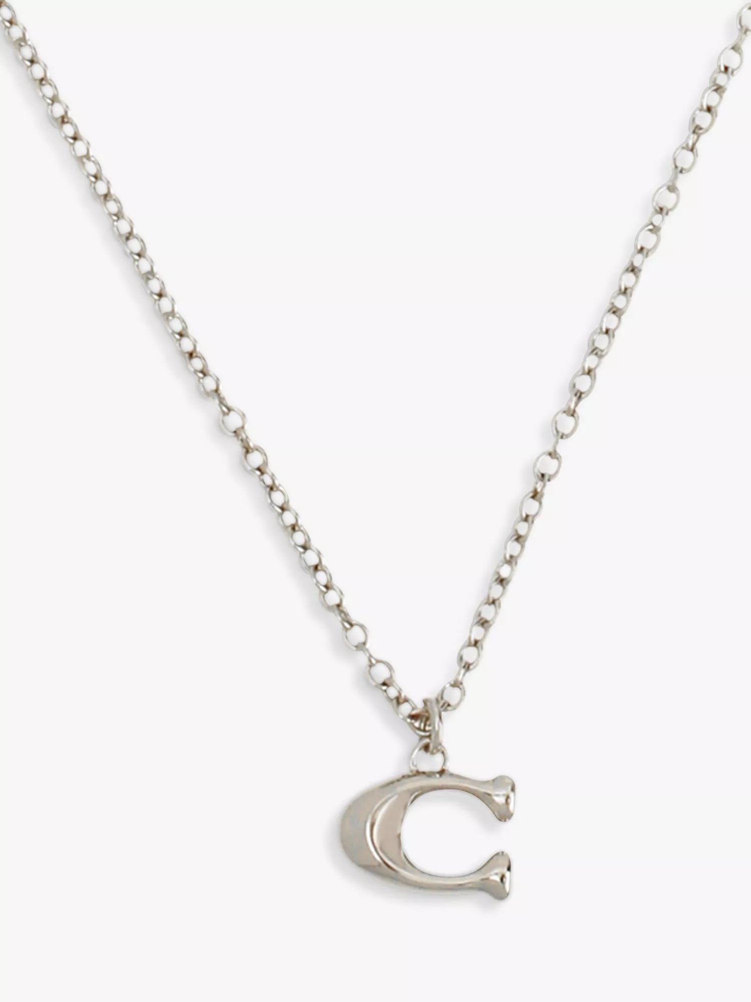 Coach Signature C pendant necklace silver, imported from the UK