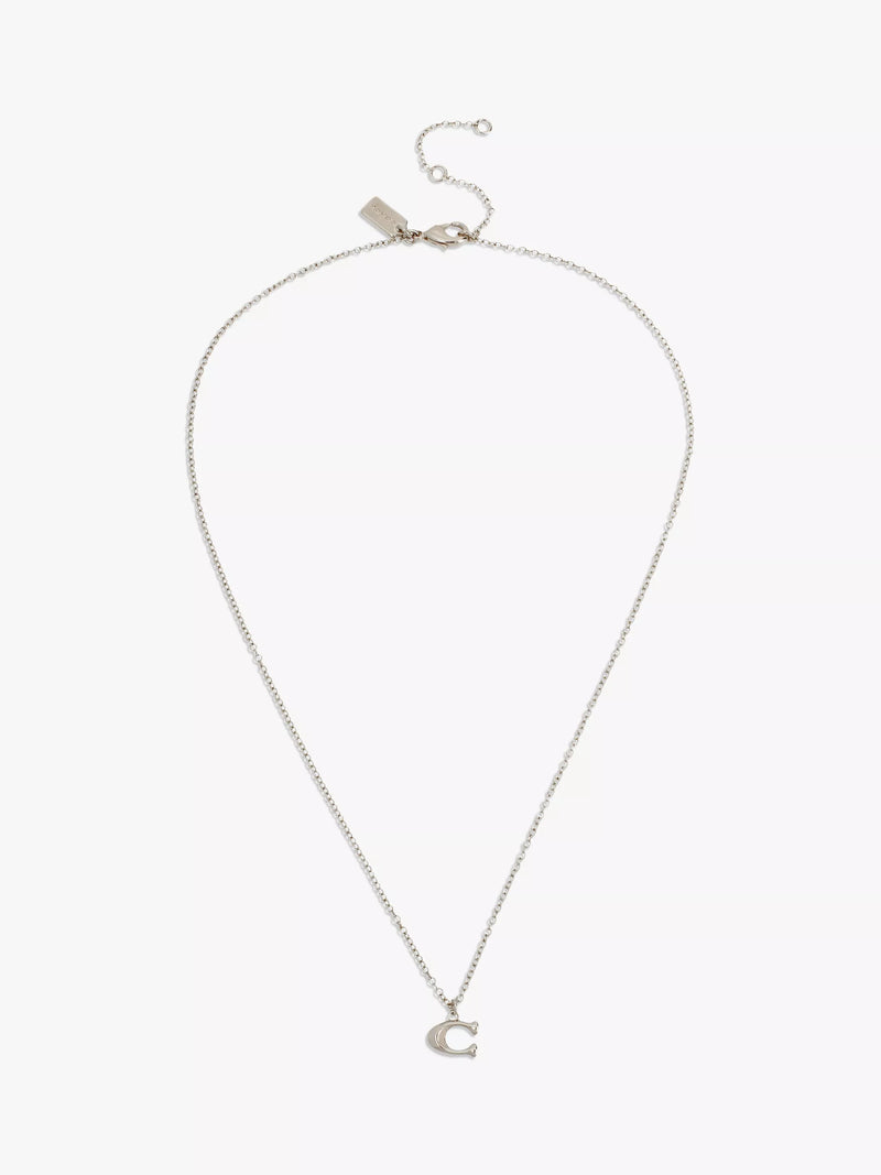 Coach Signature C pendant necklace silver, imported from the UK